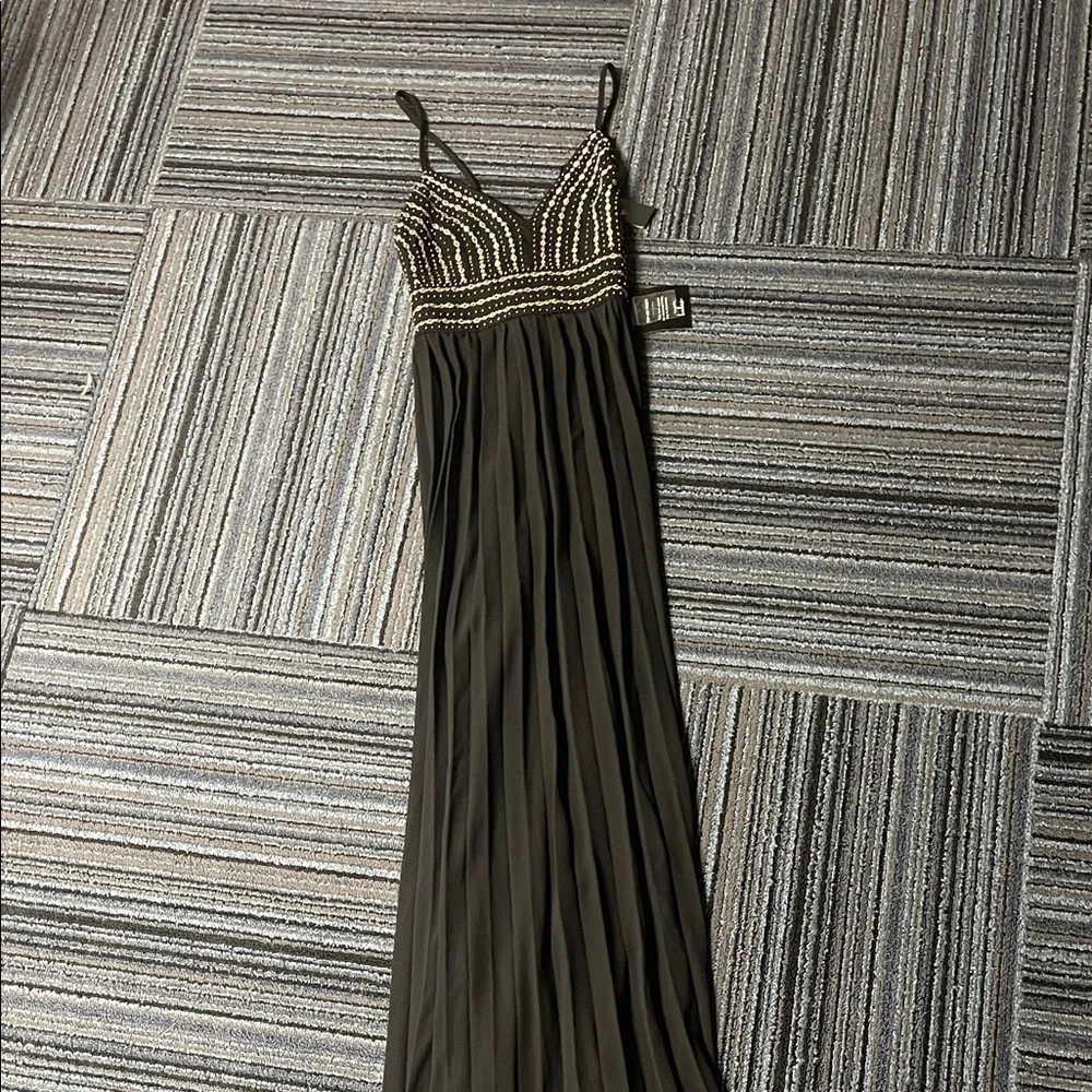 Beaded Bodice black Maxi Dress - Picture 1 of 5